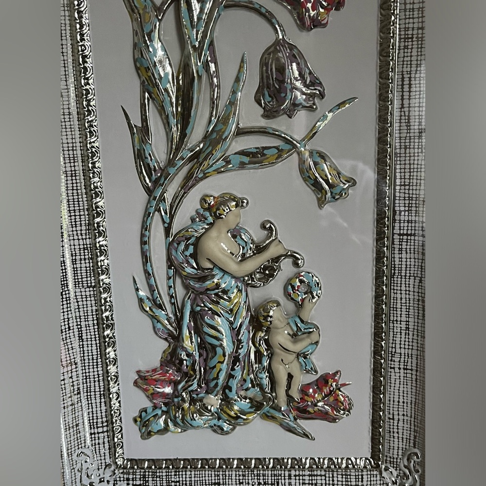 Vintage Metalcraft Four Seasons Framed Metal Wall Art Spring Summer Set Of 2 - Picture 6 of 13